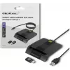 Kortelių skaitytuvas QOLTEC 50634 USB Type-C, ABS korpusas, 90×69 mm, 1,0 m laidas, juodas