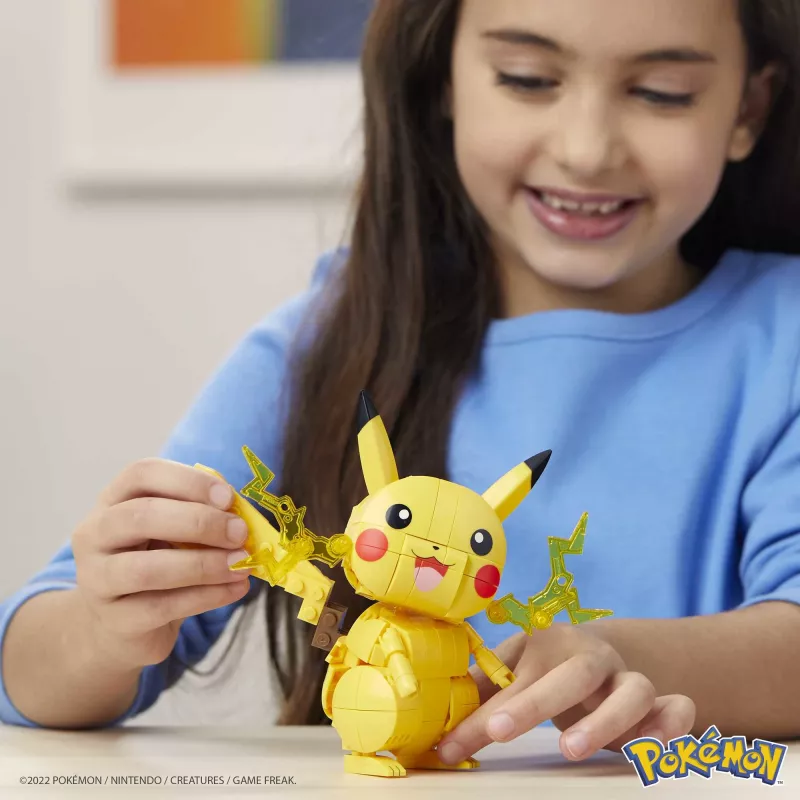 MEGA Pokémon statybinis rinkinys Pikachu (211 dalių) su 1 veikėjo figūrėle vaikams