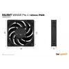 be quiet! SILENT WINGS PRO 4 | 120 mm PWM kompiuterio korpuso ventiliatorius 12 cm juodas 1 vnt.