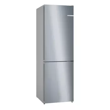 Šaldytuvas-šaldiklis Bosch Serie 4 KGN362IDF, laisvai pastatomas, 321 L bendras (218 L šaldytuvas / 103 L šaldiklis), nerūdijantis plienas, apatinis šaldiklis