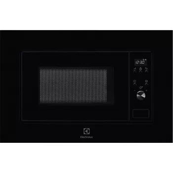 Įmontuojamas solo mikrobangų krosnelė Electrolux LMS2203EMK, 700 W, 5 galios lygiai, 24,5 cm sukamoji lėkštė, LED ekranas, nerūdijančio plieno vidus, juoda
