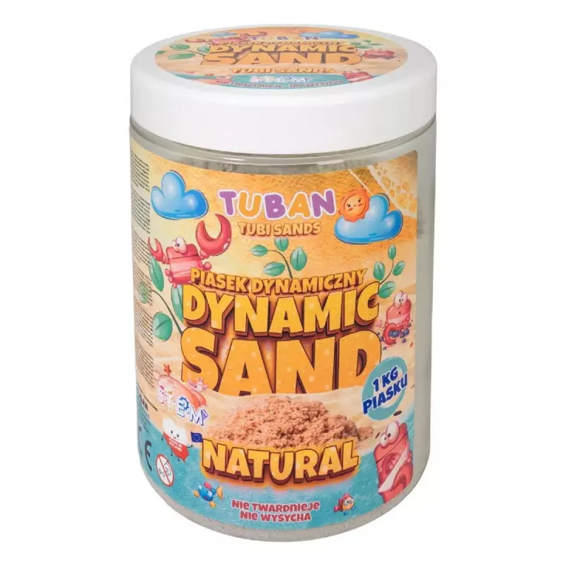 Vaikiškas kinetinis smėlis Tuban DYNAMIC SAND NATURAL 1 kg 3 metai