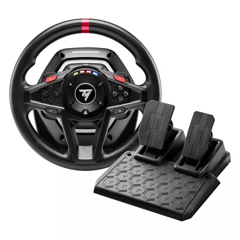 Thrustmaster T128 Juoda USB Steering wheel + Pedals Analogue PC, PlayStation 4, PlayStation 5