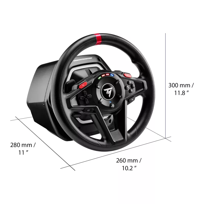 Thrustmaster T128 Juoda USB Steering wheel + Pedals Analogue PC, PlayStation 4, PlayStation 5