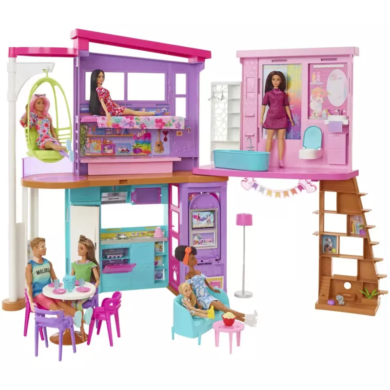 Barbie atostogų namų žaidimų rinkinys su 30+ dalių, žaislas nuo 3 metų