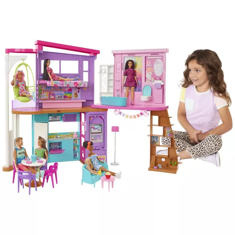 Barbie atostogų namų žaidimų rinkinys su 30+ dalių, žaislas nuo 3 metų