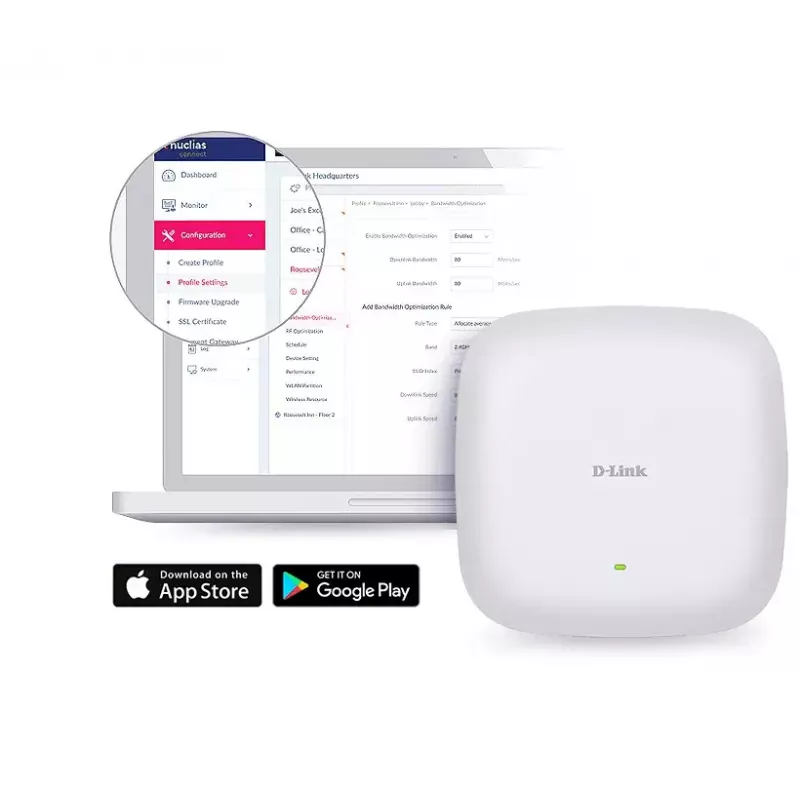 D-Link AX1800 Wi-Fi 6 Dual-Band PoE prieigos taškas