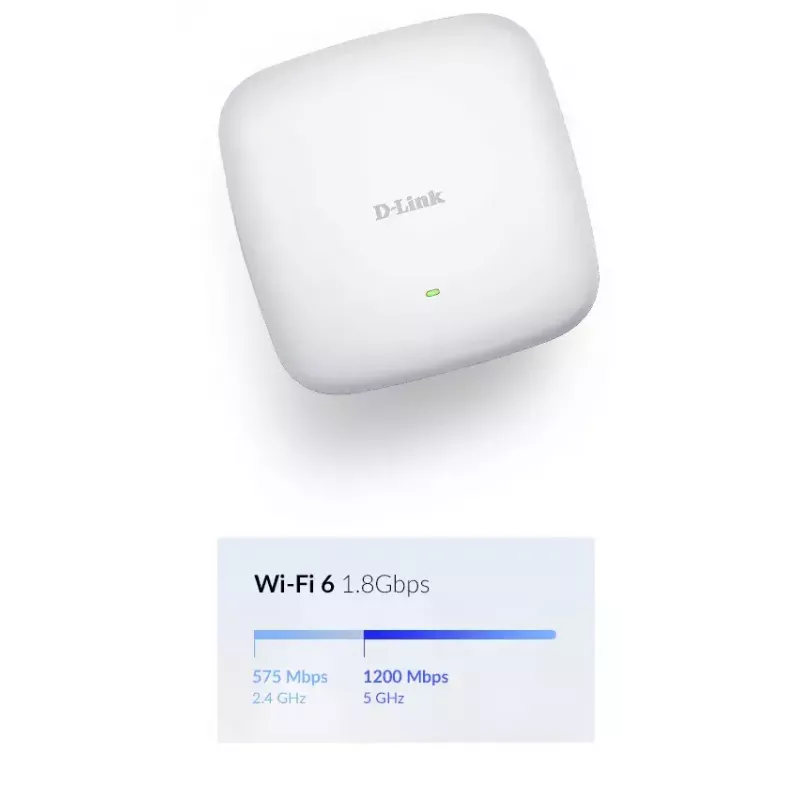 D-Link AX1800 Wi-Fi 6 Dual-Band PoE prieigos taškas