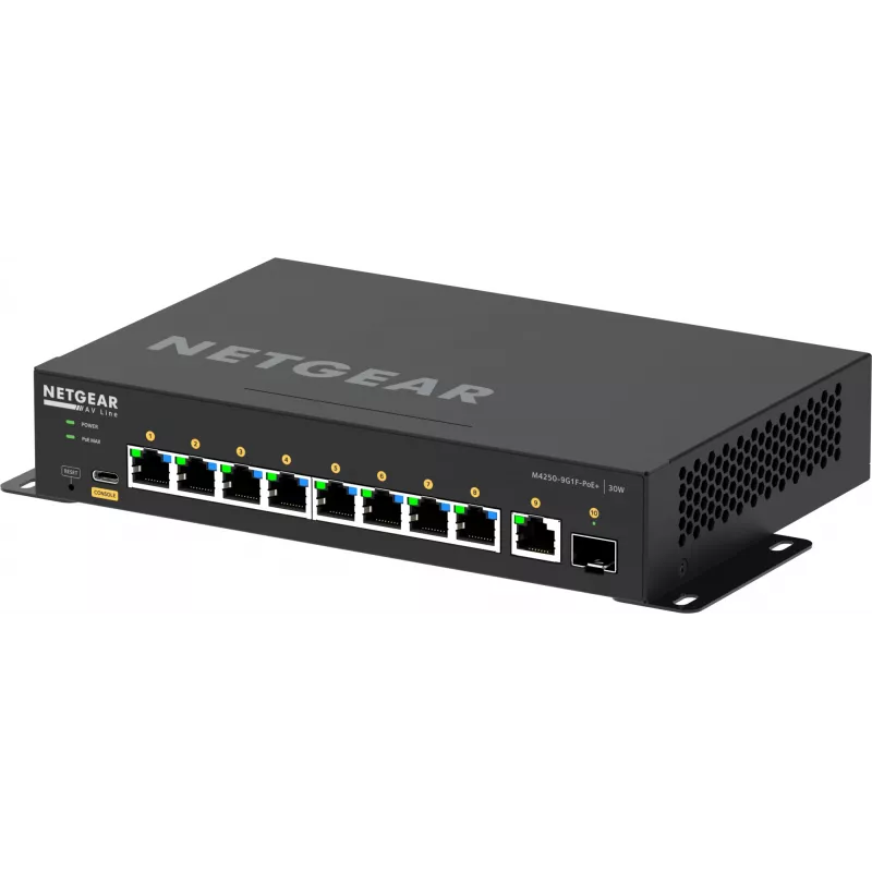 Valdomas jungiklis NETGEAR GSM4210PD-100EUS 8x1G PoE+ 110W 1xSFP