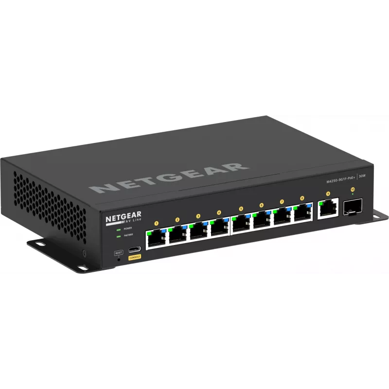 Valdomas jungiklis NETGEAR GSM4210PD-100EUS 8x1G PoE+ 110W 1xSFP