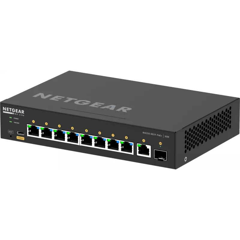 Valdomas jungiklis NETGEAR GSM4210PD-100EUS 8x1G PoE+ 110W 1xSFP