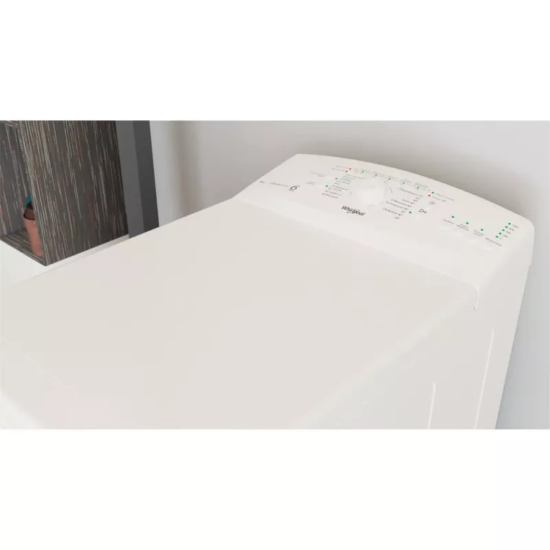 Whirlpool TDLR 6040L PL/N laisvai pastatoma viršutinio pakrovimo skalbimo mašina, 6 kg, 1000 aps./min., balta