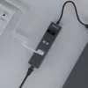 USB-C šakotuvas SAVIO AK-57 su 3× USB-A, RJ-45 Gigabit Ethernet (5000 Mbit/s), aliuminio pilka