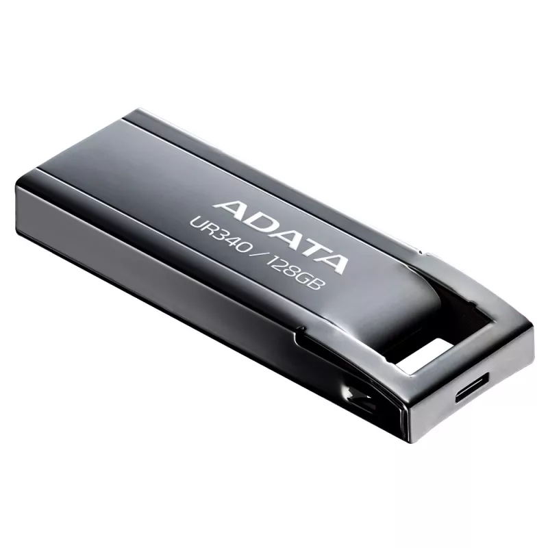 USB atmintinė ADATA UR340 128 GB USB Type-A 3.2 Gen 2, metalinis korpusas, juoda