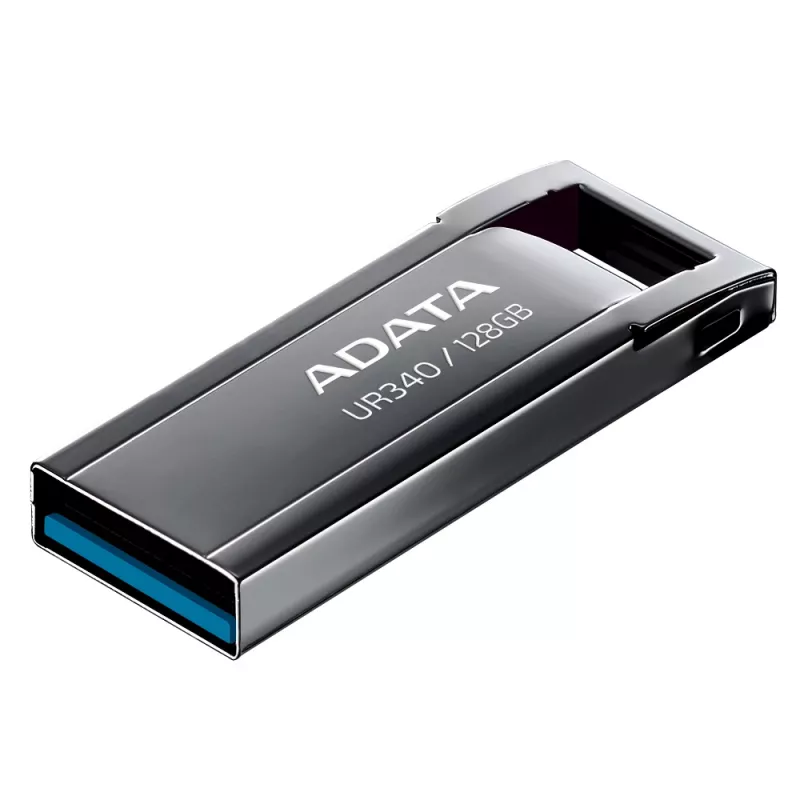 USB atmintinė ADATA UR340 128 GB USB Type-A 3.2 Gen 2, metalinis korpusas, juoda