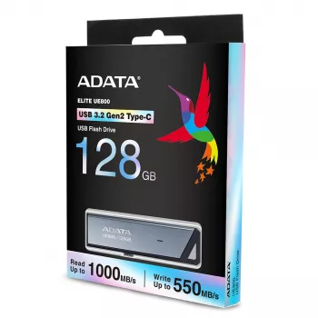 ADATA UE800 USB atmintukas 128 GB USB Type-C 3.2 Gen 2 (3.1 Gen 2) Sidabrinis