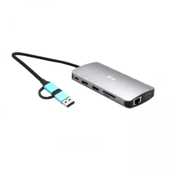 i-tec USB 3.0 USB-C/Thunderbolt 3x Display Metal Nano Dock su LAN + Power Delivery 100 W