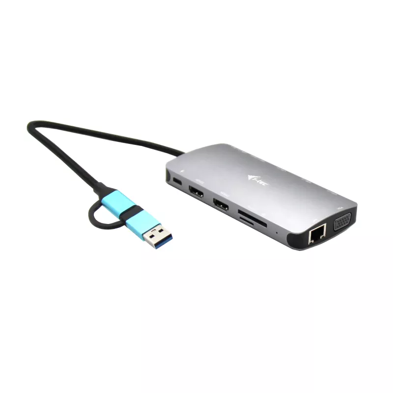 i-tec USB 3.0 USB-C/Thunderbolt 3x Display Metal Nano Dock su LAN + Power Delivery 100 W