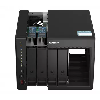 QNAP TS-453E NAS bokštinis Intel® Celeron® J6412 8 GB 0 TB QNAP QTS Juoda