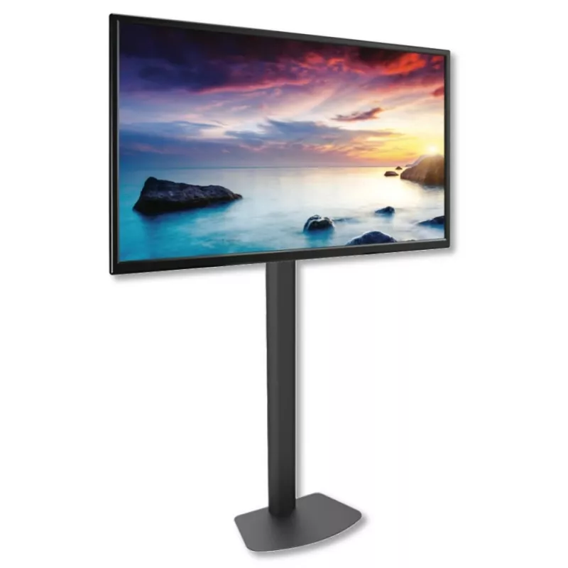 Ant grindų stovintis televizoriaus laikiklis TECHLY ICA-TR27 32–55 colių (81,3–139,7 cm), VESA 100x100–600x400, pakreipimas -15–0°, maks. apkrova 40 kg, juodas