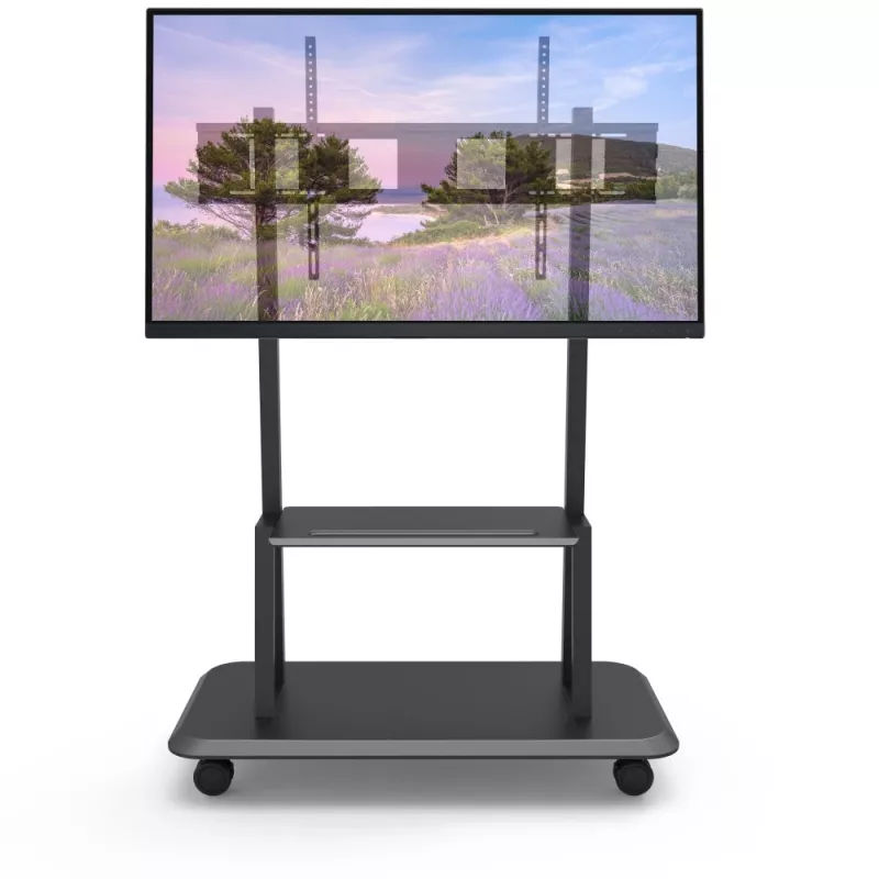 Nešiojamas grindų stovas TECHLY Signage Display Mount ICA-TR31 55–120 colių ekranams, VESA 1200x600, maks. apkrova 150 kg, juodas