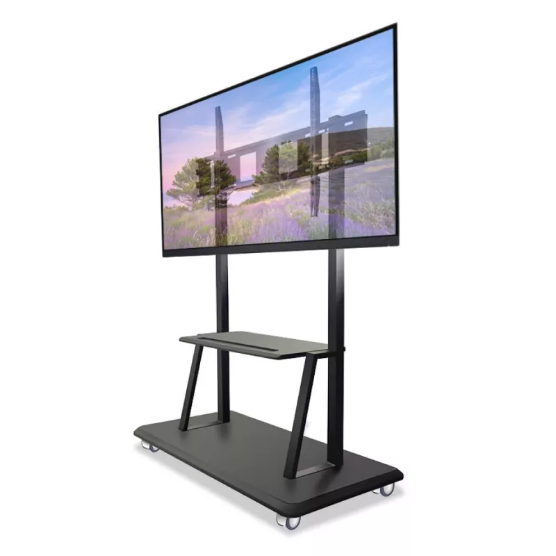 Nešiojamas grindų stovas TECHLY Signage Display Mount ICA-TR31 55–120 colių ekranams, VESA 1200x600, maks. apkrova 150 kg, juodas