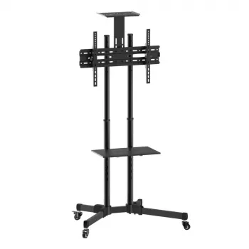Stovo montavimas ant grindų TECHLY ICA-TR16T 37–70 colių ekranams, VESA 200x200–600x400, iki 50 kg, reguliuojamas aukštis, ratukai, pasvirimas ±10° (juodas)