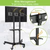 Stovo montavimas ant grindų TECHLY ICA-TR16T 37–70 colių ekranams, VESA 200x200–600x400, iki 50 kg, reguliuojamas aukštis, ratukai, pasvirimas ±10° (juodas)