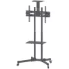 Stovo montavimas ant grindų TECHLY ICA-TR16T 37–70 colių ekranams, VESA 200x200–600x400, iki 50 kg, reguliuojamas aukštis, ratukai, pasvirimas ±10° (juodas)