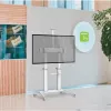 Techly ICA-TR49W multimedijos vežimėlis/stovas baltas plokščiajam ekranui