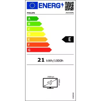 Philips S Line 242S9JML/00 kompiuterio monitorius 61 cm (24 colių) 1920 x 1080 pikselių Full HD LCD juodas