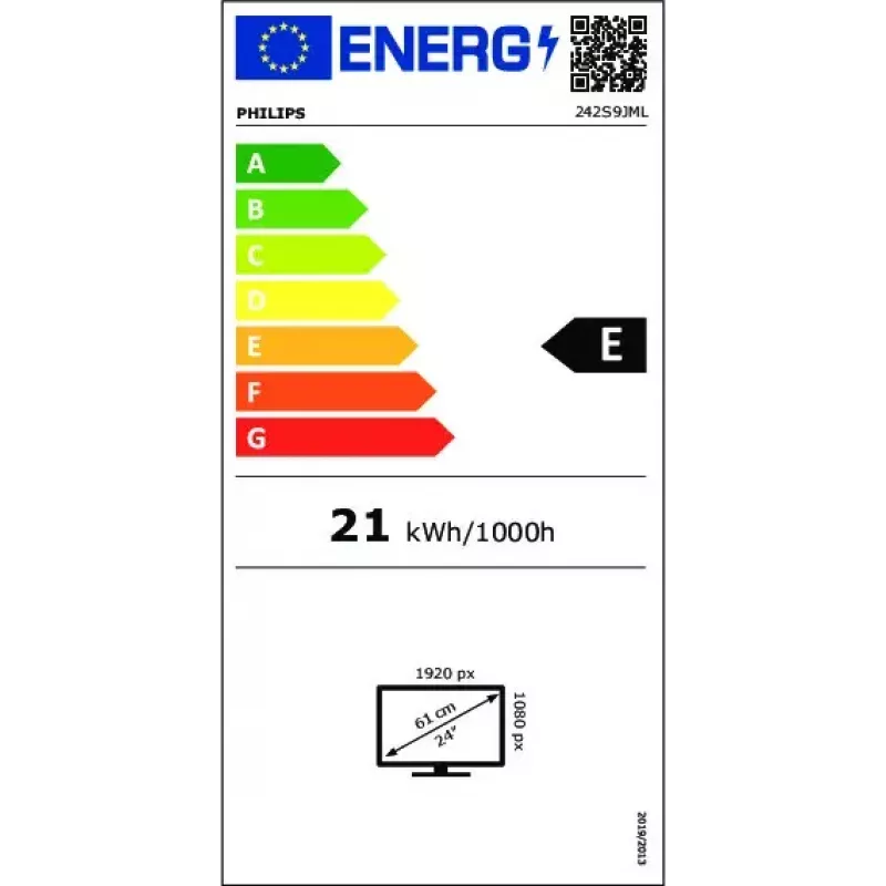 Philips S Line 242S9JML/00 kompiuterio monitorius 61 cm (24 colių) 1920 x 1080 pikselių Full HD LCD juodas