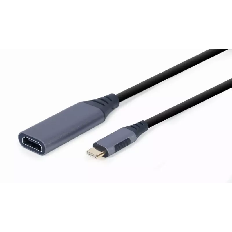 Vaizdo kabelio adapteris GEMBIRD USB Type-C į HDMI A-USB3C-HDMI-01, 0,15 m, pilkas