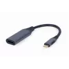 Vaizdo kabelio adapteris GEMBIRD USB Type-C į HDMI A-USB3C-HDMI-01, 0,15 m, pilkas