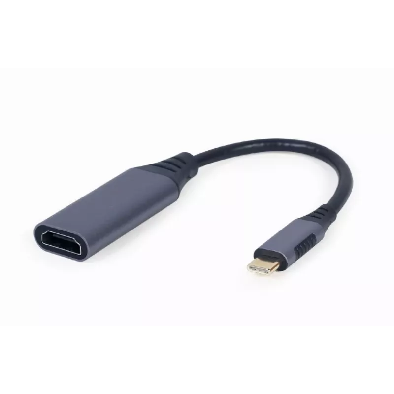 Vaizdo kabelio adapteris GEMBIRD USB Type-C į HDMI A-USB3C-HDMI-01, 0,15 m, pilkas