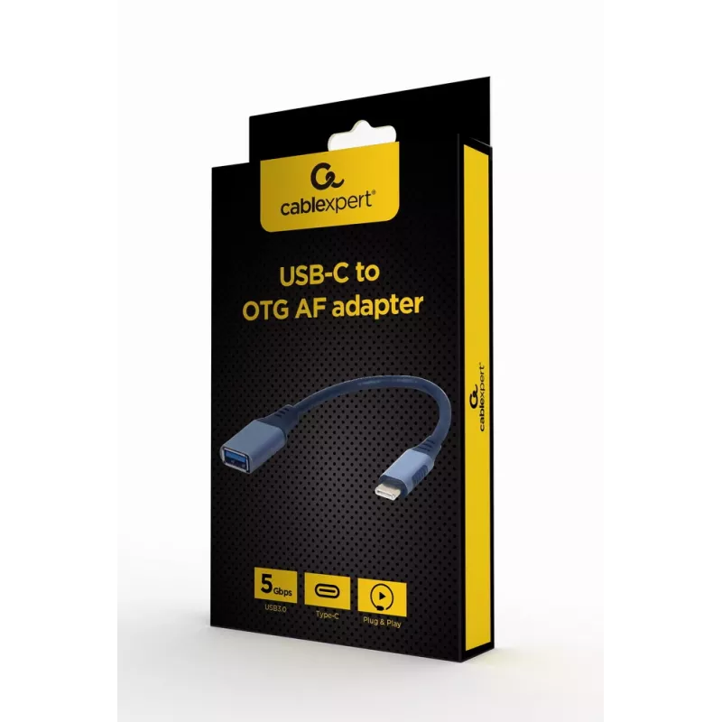 GEMBIRD USB 3.0 OTG Type-C į USB Type-A kabelis (CM/AF), kosminė pilka