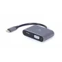 GEMBIRD Alt-DP USB Type-C į HDMI + VGA ekrano adapteris - kosminė pilka