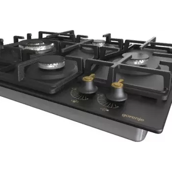 Gorenje GW6D42CLB kaitlentė juoda įmontuojama 60 cm dujinė 4 zonos