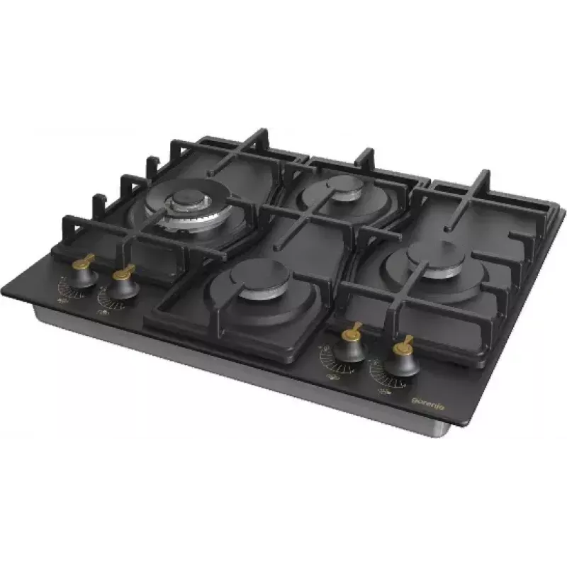 Gorenje GW6D42CLB kaitlentė juoda įmontuojama 60 cm dujinė 4 zonos