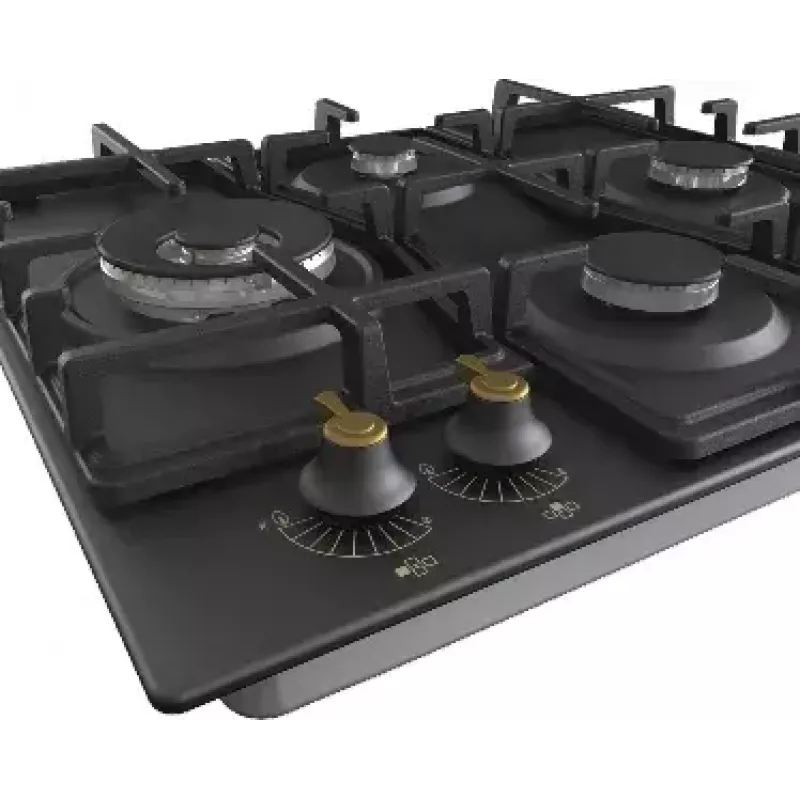 Gorenje GW6D42CLB kaitlentė juoda įmontuojama 60 cm dujinė 4 zonos