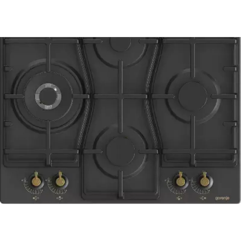 Gorenje GW6D42CLB kaitlentė juoda įmontuojama 60 cm dujinė 4 zonos