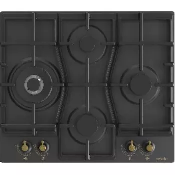 Gorenje GW6D42CLB kaitlentė juoda įmontuojama 60 cm dujinė 4 zonos