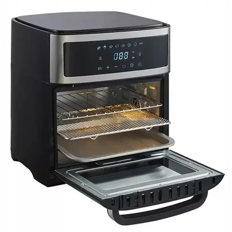 Karšto oro gruzdintuvė orkaitė Adler AD 6309 13 L 2500 W juoda/sidabrinė, jutiklinis valdymas, rotiserija