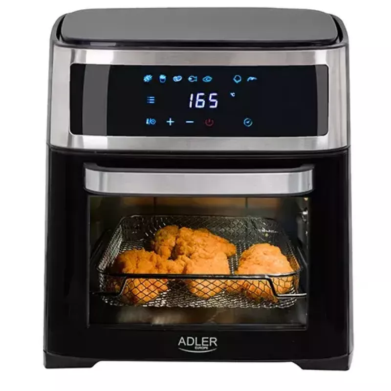 Karšto oro gruzdintuvė orkaitė Adler AD 6309 13 L 2500 W juoda/sidabrinė, jutiklinis valdymas, rotiserija