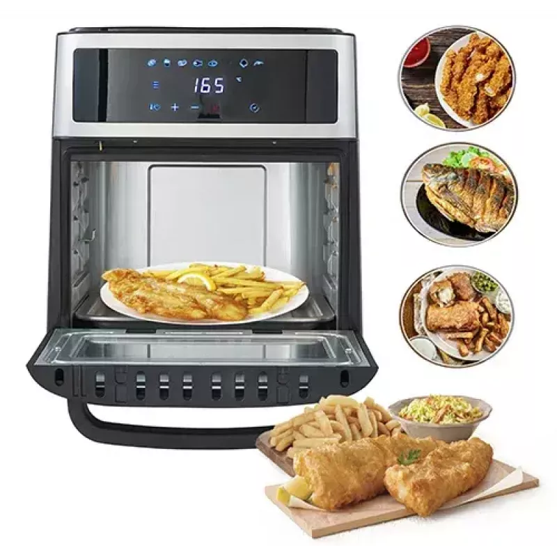 Karšto oro gruzdintuvė orkaitė Adler AD 6309 13 L 2500 W juoda/sidabrinė, jutiklinis valdymas, rotiserija