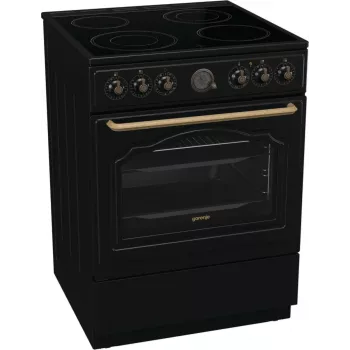 Gorenje GECS6B71CLB Laisvai pastatoma viryklė Elektrinė Keraminė kaitlentė Juoda