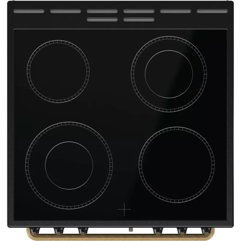 Gorenje GECS6B71CLB Laisvai pastatoma viryklė Elektrinė Keraminė kaitlentė Juoda