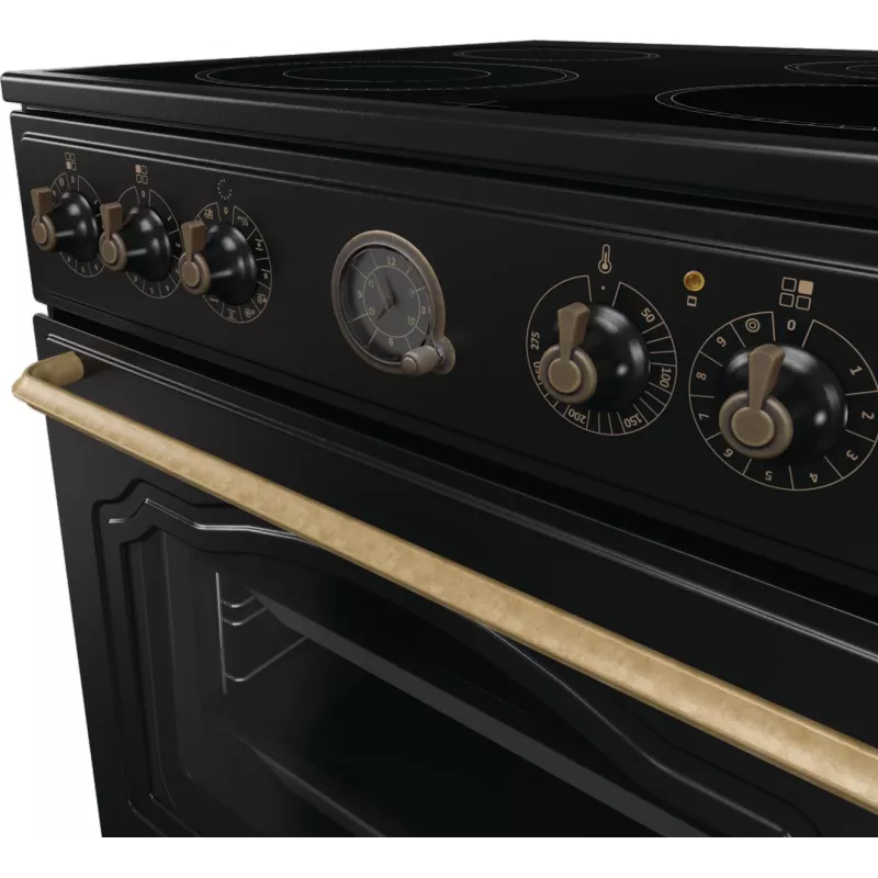 Gorenje GECS6B71CLB Laisvai pastatoma viryklė Elektrinė Keraminė kaitlentė Juoda