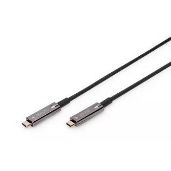DIGITUS USB Type-C - USB Type-C AOC Hybrid FO kabelis 4K@60Hz USB 3.1 SPEC 15m