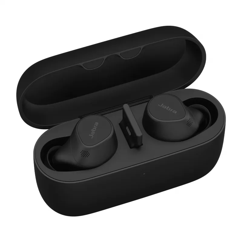Jabra Evolve2 Buds - USB-A UC, True Wireless Stereo (TWS), Skambučiai/Muzika, 5,4 g, Ausinės, Juoda
